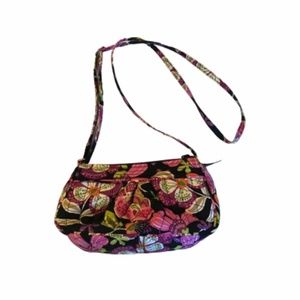 Vera Bradley Frannie Pirouette Pink black lime adjustable crossbody purse Bag